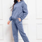 Drop Shoulder Long Sleeve Hoodie and Pants Set