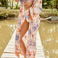 Floral Open Front Duster Cover Up