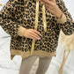 Leopard Dropped Shoulder Hoodie