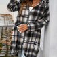 Devine Plaid Zip Up Hooded Coat