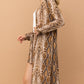 And The Why Snake Print Kimono Open Front Longline Cardigan