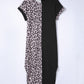 Leopard Color Block Split Dress