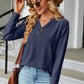 V-Neck Long Sleeve T-Shirt