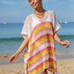 Cutout Striped Cover-Up with Tassel