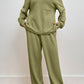 Pocketed Round Neck Top and Pants Lounge Set