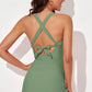 Tie Back Sleeveless Swim Dress and Bottoms Set