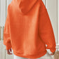 Textured Drawstring Drop Shoulder Hoodie