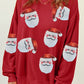 Sequin Santa Patch Round Neck Sweatshirt