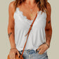 Full Size Lace Trim V-Neck Cami Top