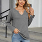 Notched Long Sleeve T-Shirt