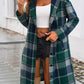 Devine Plaid Long Sleeve Hooded Coat