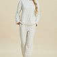 Double Take Full Size Texture Round Neck Long Sleeve Top and Pants Set