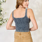 Zenana Washed Ribbed Cropped Tank