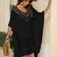 Cutout Ruffled Half Sleeve Cover-Up