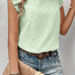 Frill Mock Neck Cap Sleeve Top