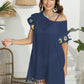 Tassel Boat Neck Flutter Sleeve Cover Up