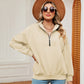 Half-Zip Dropped Shoulder Sweatshirt