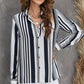 Striped Button-Down Long Sleeve Shirt