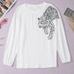 Leopard Round Neck Long Sleeve T-Shirt