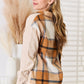 Perfee Plaid Print Dropped Shoulder Shirt