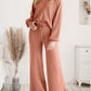 Long Sleeve Lounge Top and Drawstring Pants Set