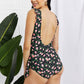 Marina West Swim Full Size Float On Ruffle Faux Wrap One-Piece in Floral