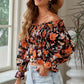 Floral Smocked Off-Shoulder Peplum Top