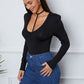 Scoop Neck Long Sleeve Bodysuit