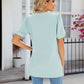 V-Neck Short Sleeve Blouse