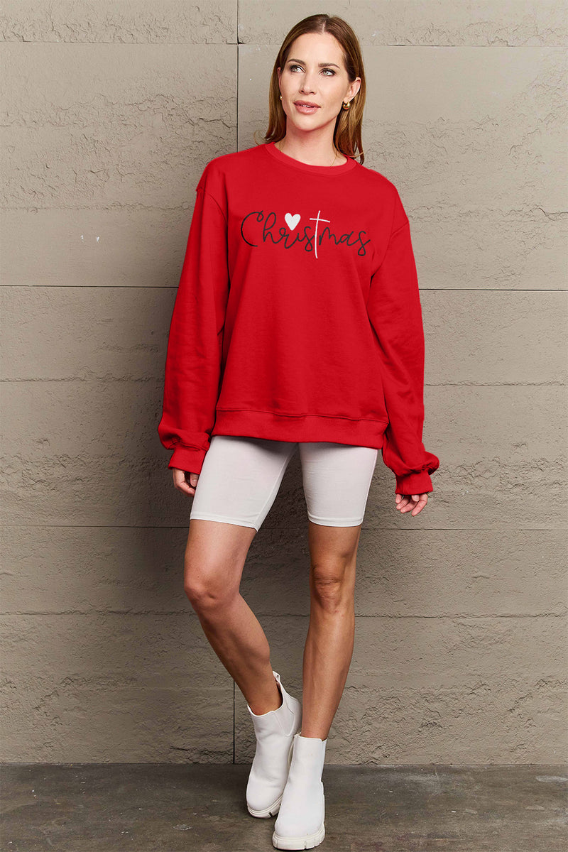 Simply Love Full Size CHRISTMAS Long Sleeve Sweatshirt