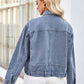 Studded Long Sleeve Denim Jacket