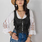 Fringe Lace-Up Vest