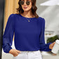 Round Neck Balloon Sleeve Blouse