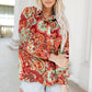 Printed Button Up Long Sleeve Shirt