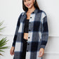 Plaid Button Up Collared Neck Outerwear