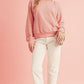 Bow Cutout Round Neck Long Sleeve Sweatshirt