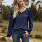 Round Neck Puff Sleeve Blouse