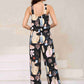 Printed Wide Strap Top and Pants Set