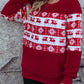 Christmas Element Round Neck Long Sleeve Sweatshirt