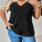 Honey Plus Size Chain Detail V-Neck Raglan Sleeve Blouse