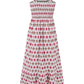 Smocked Printed Square Neck Sleeveless Dress