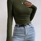 Honey Round Neck Long Sleeve T-Shirt