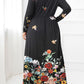 Plus Size Round Neck Maxi Dress with Pockets