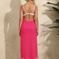 Backless Tassel Surplice Spaghetti Strap Cover Up Dress