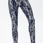 Animal Print Slim Fit Wide Waistband Long Sports Pants