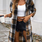 Devine Plaid Long Sleeve Hooded Coat