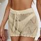 Drawstring Cutout Swim Shorts