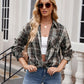 Mandy Pocketed Plaid Collared Neck Long Sleeve Shirt