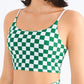 Breathable Checkered Sports Bra