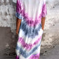 Full Size Pocketed Tie-Dye Short Sleeve Dress